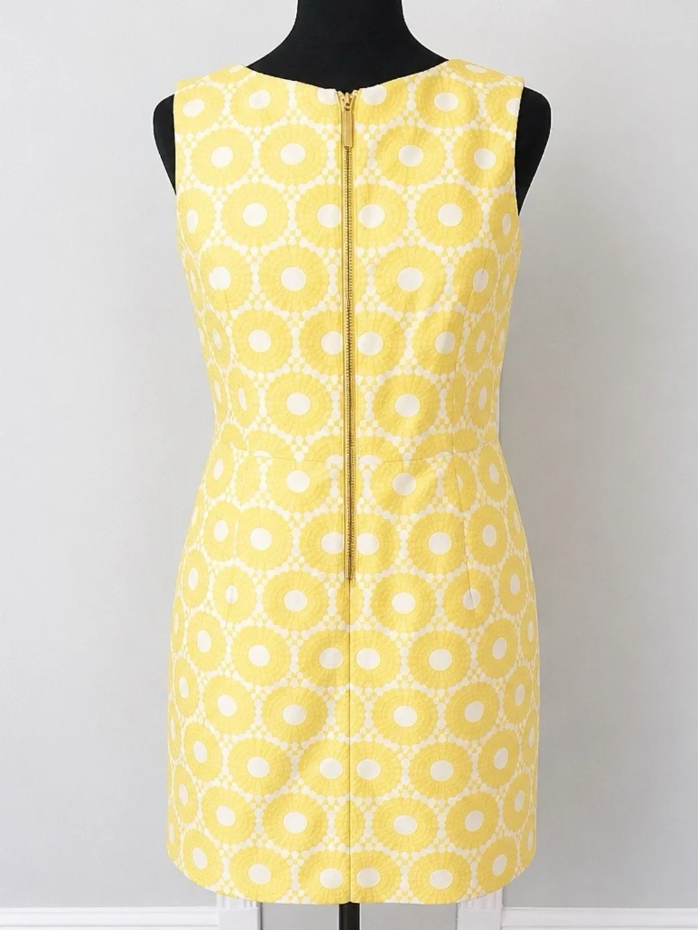 Kensie Yellow Patterned Sleeveless Midi Dress